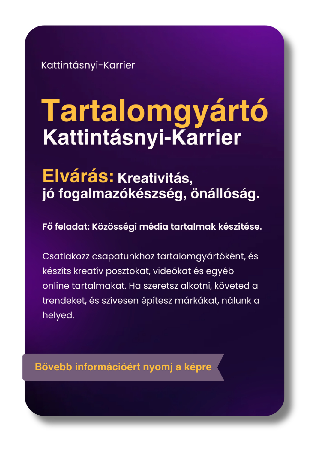 A leírás átdolgozás alatt áll. További információért jelentkezz a lenti űrlapon!
